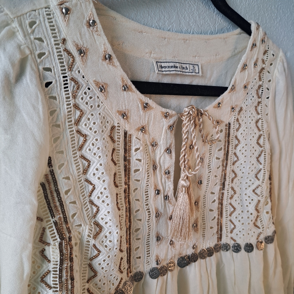 Abercrombie & Fitch Ivory Boho Blouse - Picture 3 of 5
